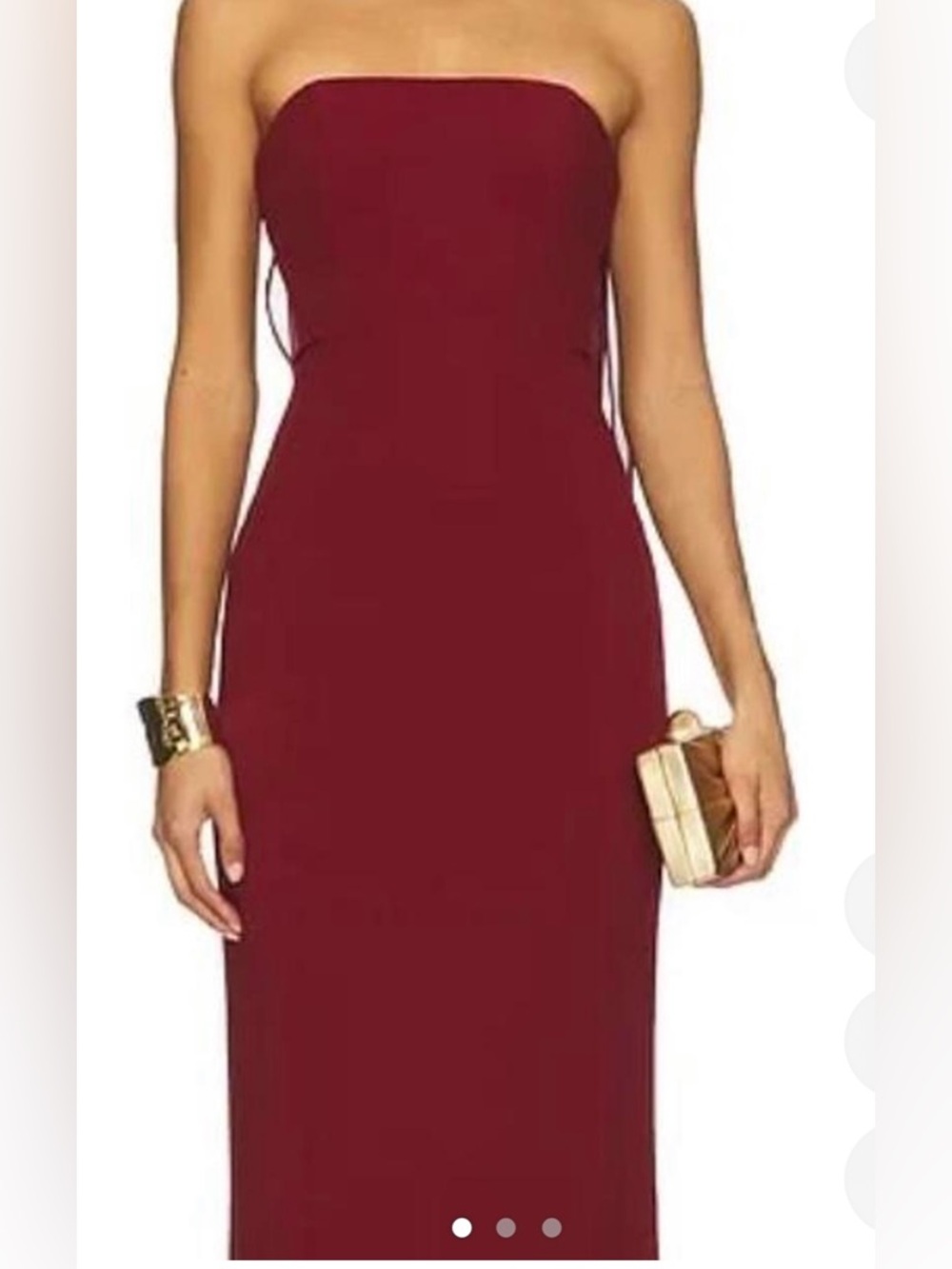 Stone Cold Fox Strapless Burgundy Gown
